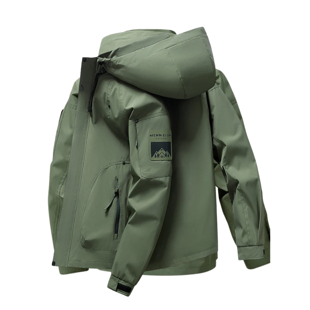 Mens Water Resistant Rain Jacket Hooded Softshell Lightweight