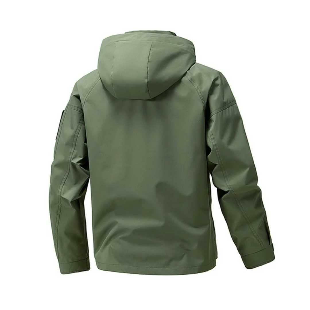 Mens Water Resistant Rain Jacket Hooded Softshell Lightweight