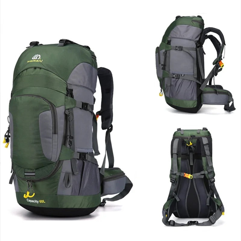 60L Travel Backpack | Waterproof, spacious | For hiking and outdoor activities
