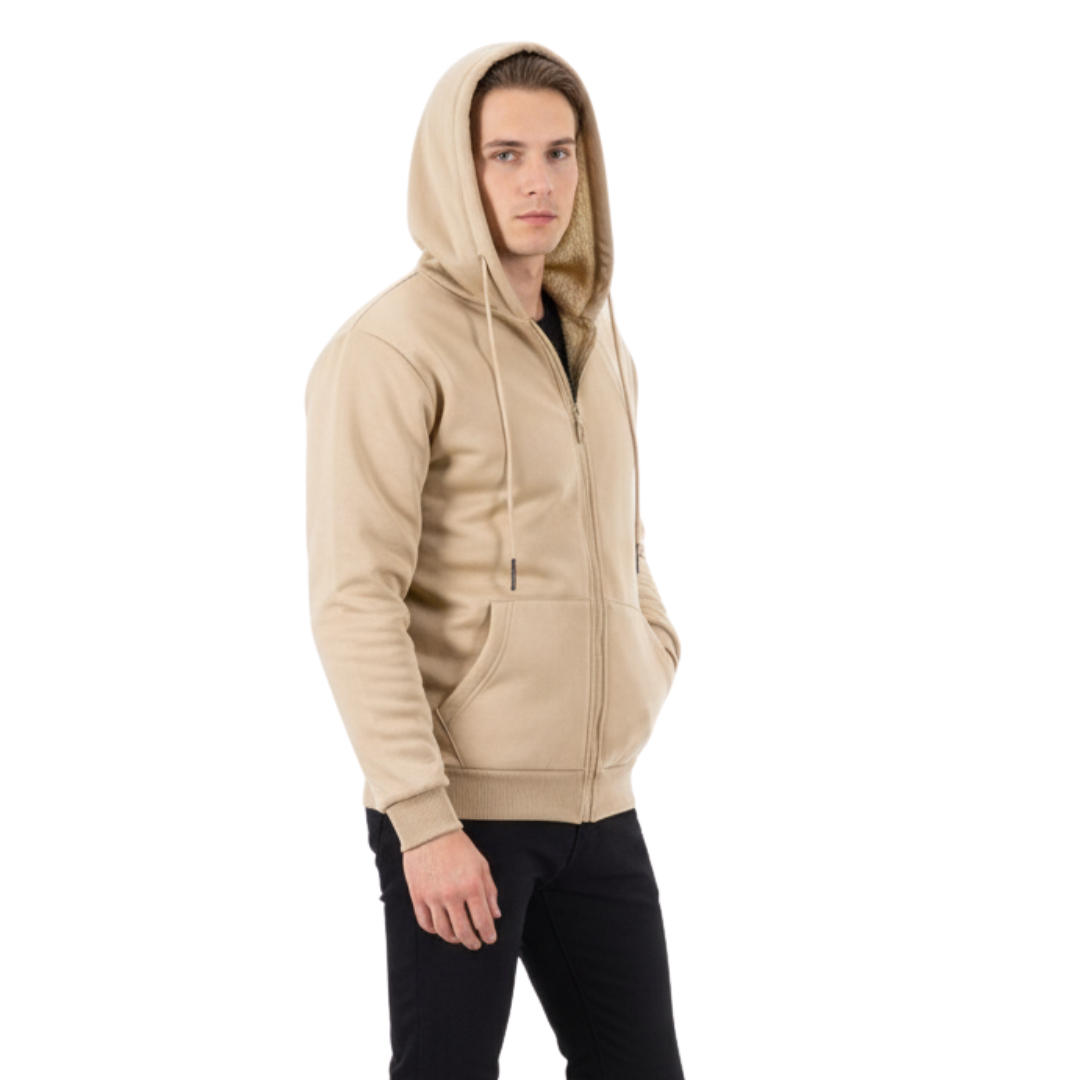 Men's Fleece Vest | Sherpa, Hooded Design | Windproof, Full Zip Front