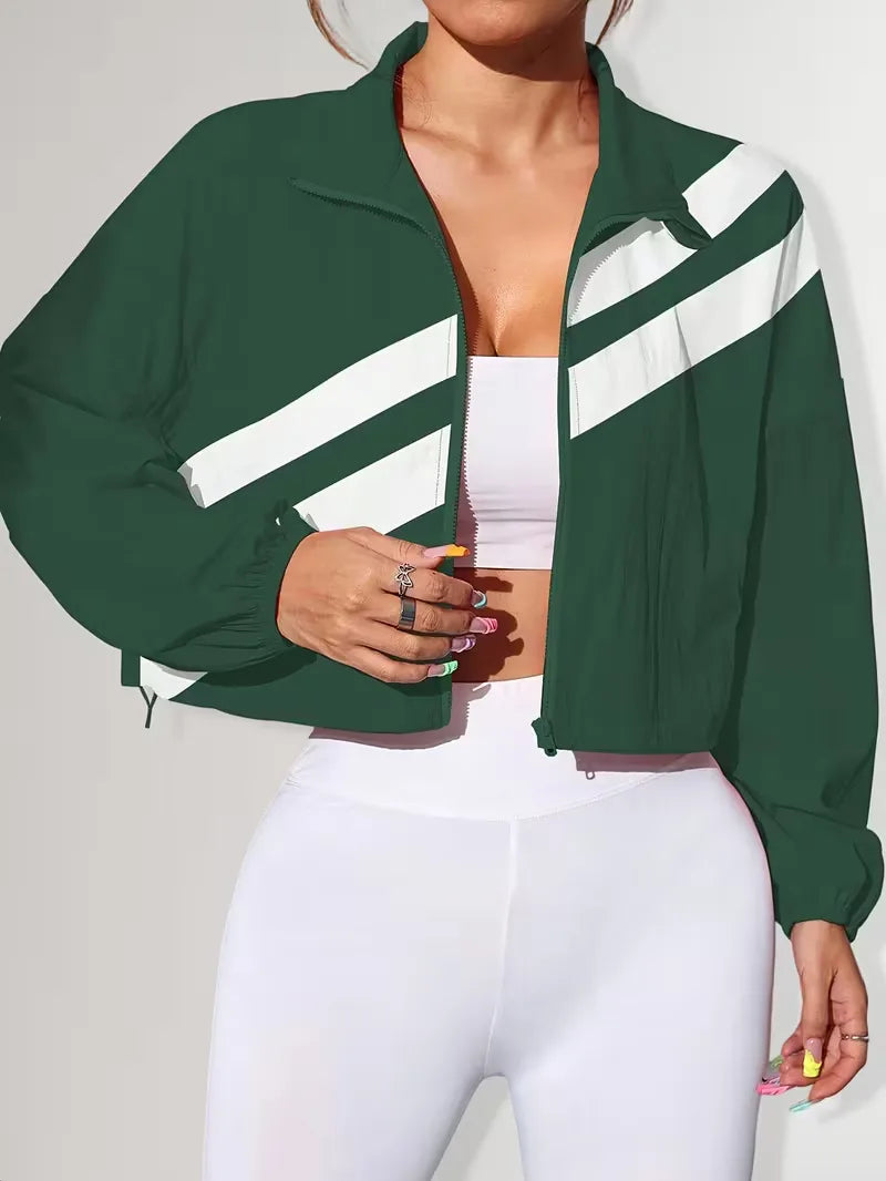 Women's Track Jacket | Oversized Streetwear, Light Blue