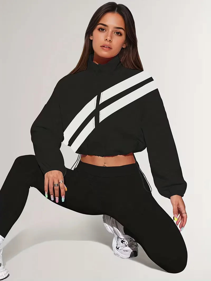 Women's Track Jacket | Oversized Streetwear, Light Blue