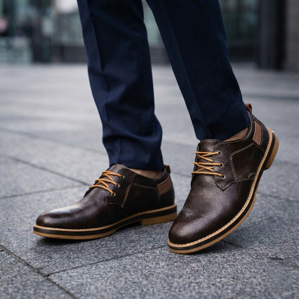 Premium Men's Leather Oxford Shoes | Classic, Durable