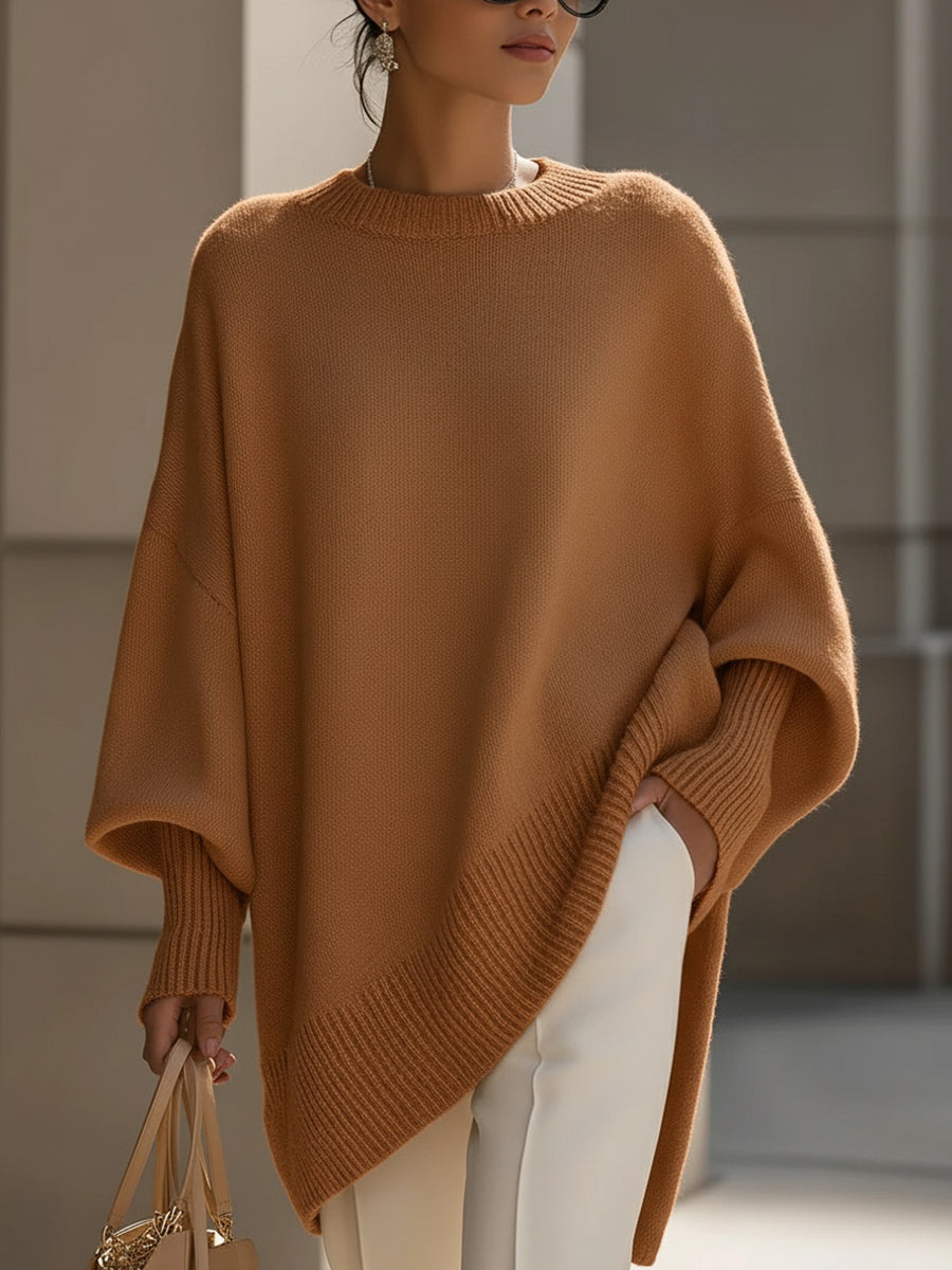 Oversized Knit Poncho Sweater | Women's, Cozy, Warm | Casual Style