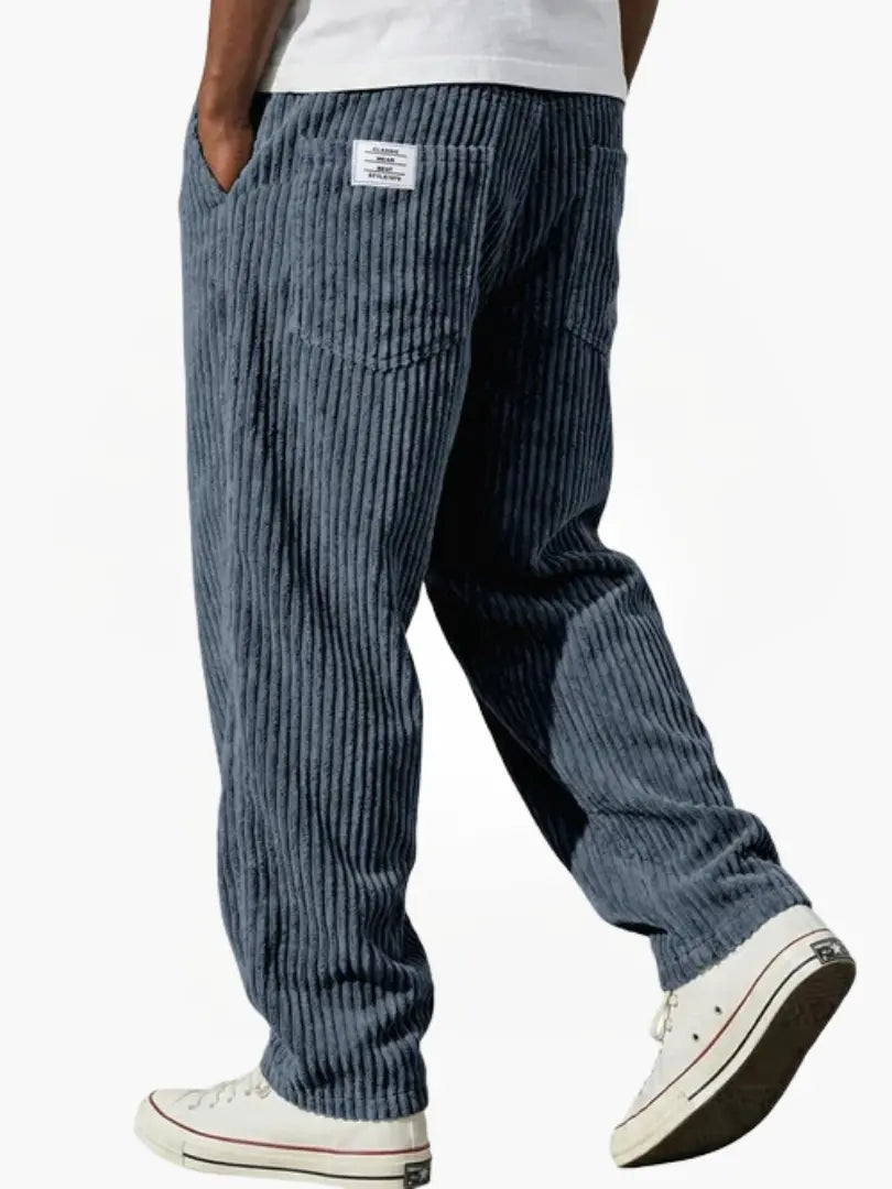 Men corduroy drawstring pants relaxed fit in multiple colours