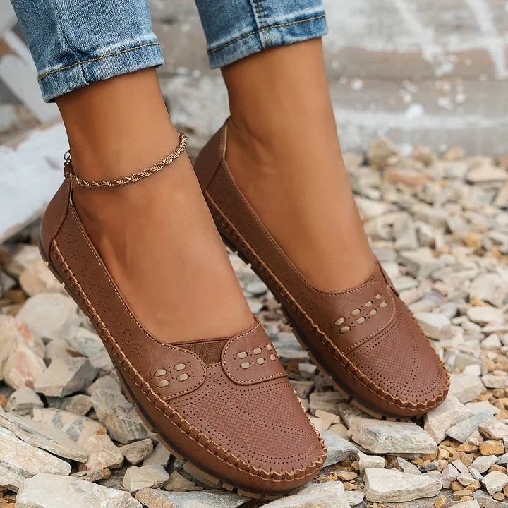 Women's Loafers | Perforated Slip-On, Comfort Breathable