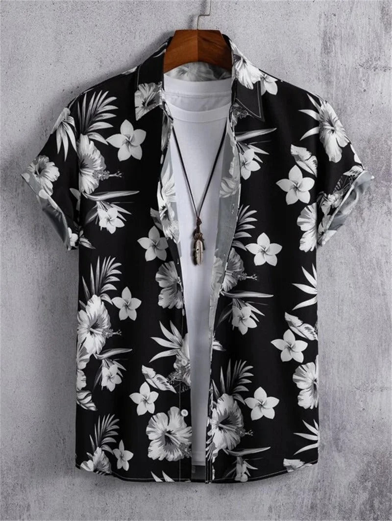 Men's Hawaiian Shirt | Short Sleeve, Tropical Print