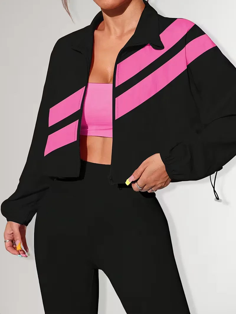 Women's Track Jacket | Oversized Streetwear, Light Blue