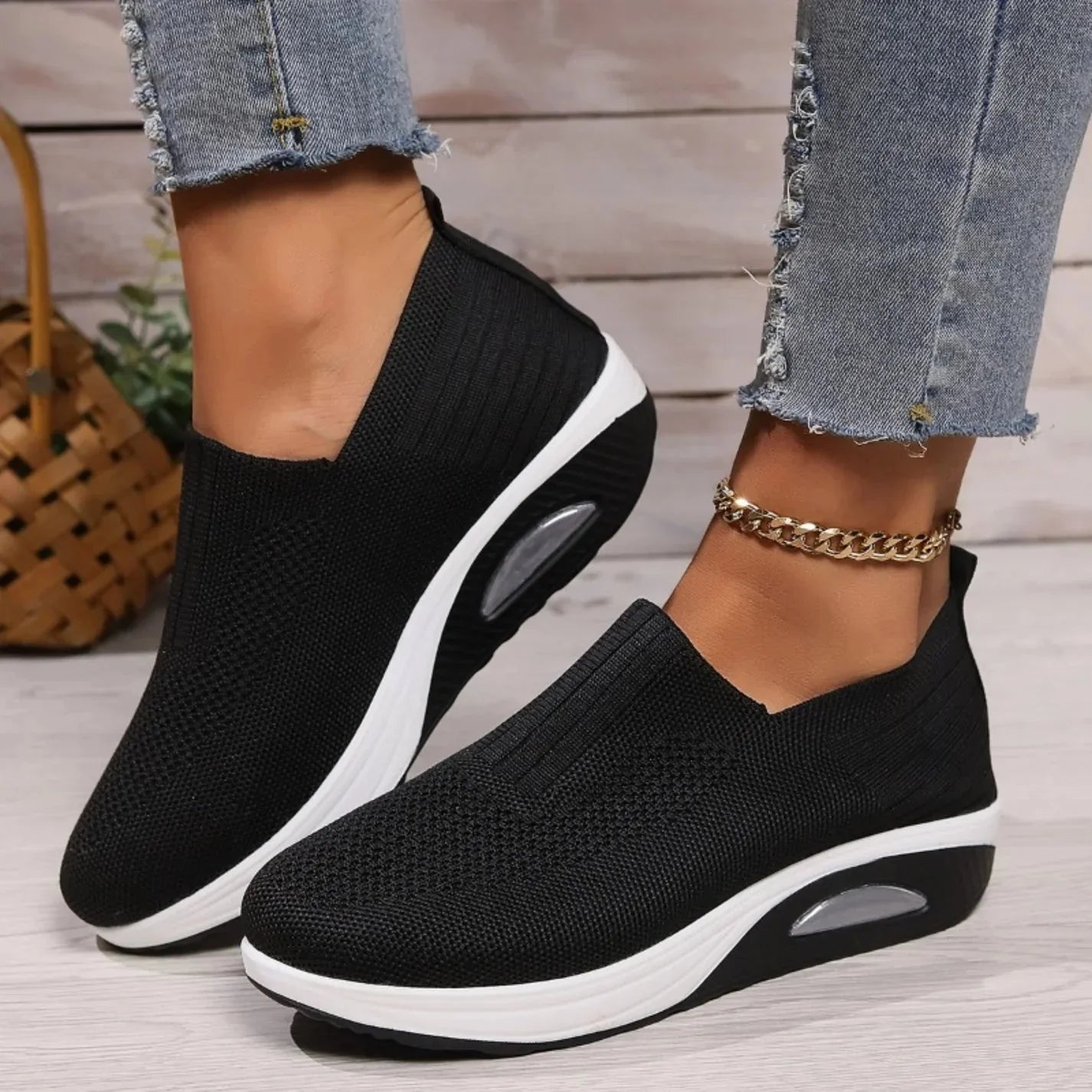 Slip-On Shoes | Orthopedic Breathable Wedge | Lightweight Comfort