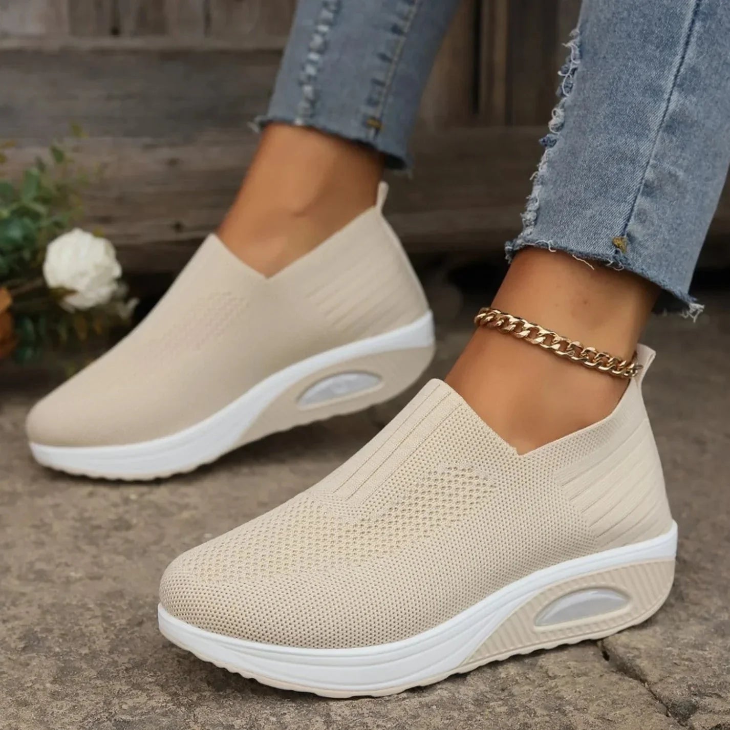 Slip-On Shoes | Orthopedic Breathable Wedge | Lightweight Comfort