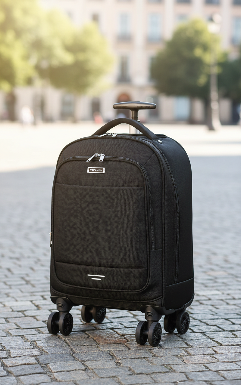 Travel Backpack 30L | Wheeled, Waterproof | Telescopic Handle, Black
