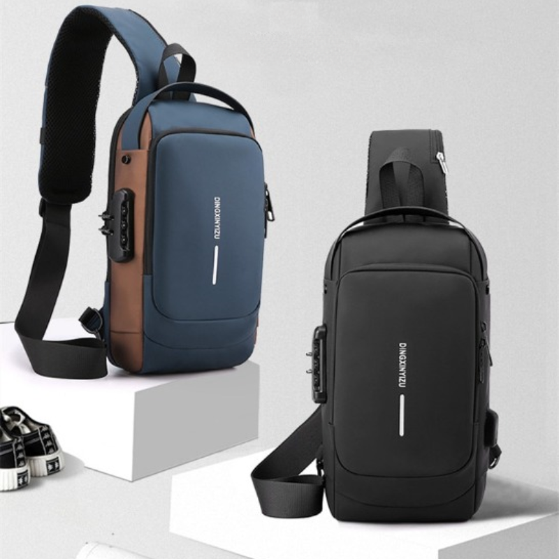 Crossbody Bag | Water-Resistant Travel Shoulder Bag with Security Lock