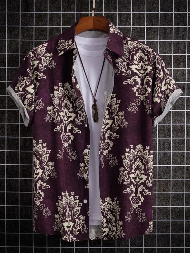 Men's Hawaiian Shirt | Short Sleeve, Tropical Print