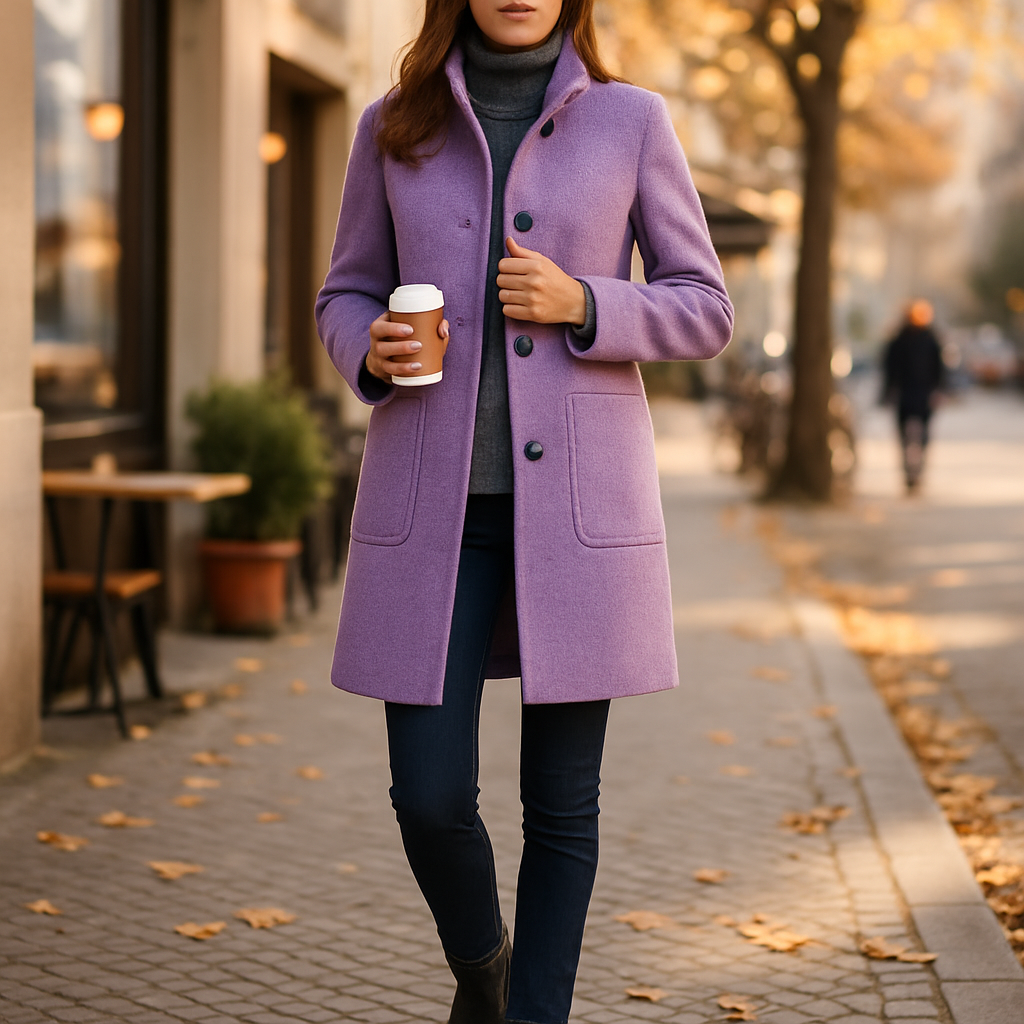 Vivano - Elegant Women’s Tailored Long Winter Coat