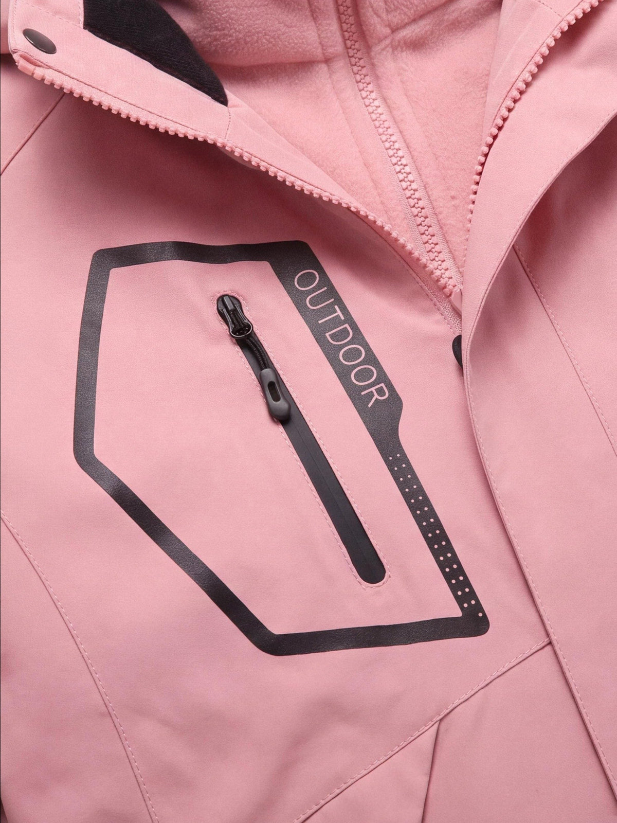 Womens 3 in 1 jacket with removable fleece lining and water repellent shell