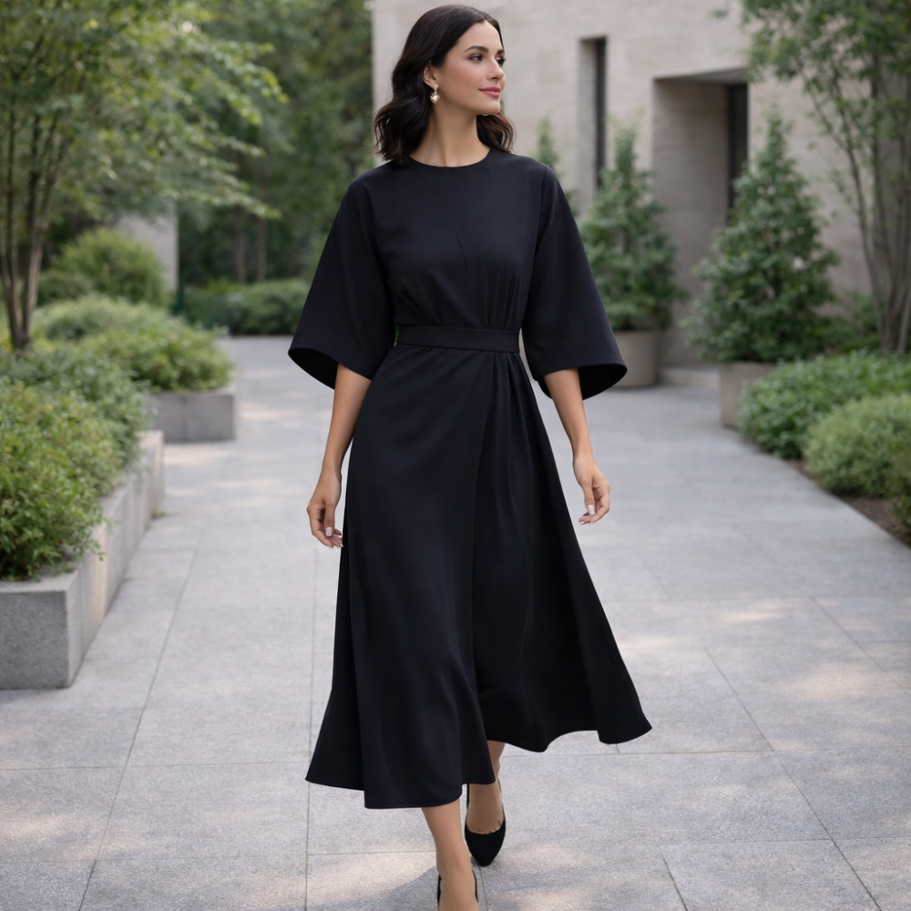 Paulien Elegant Midi Dress | Belted & Timeless Style