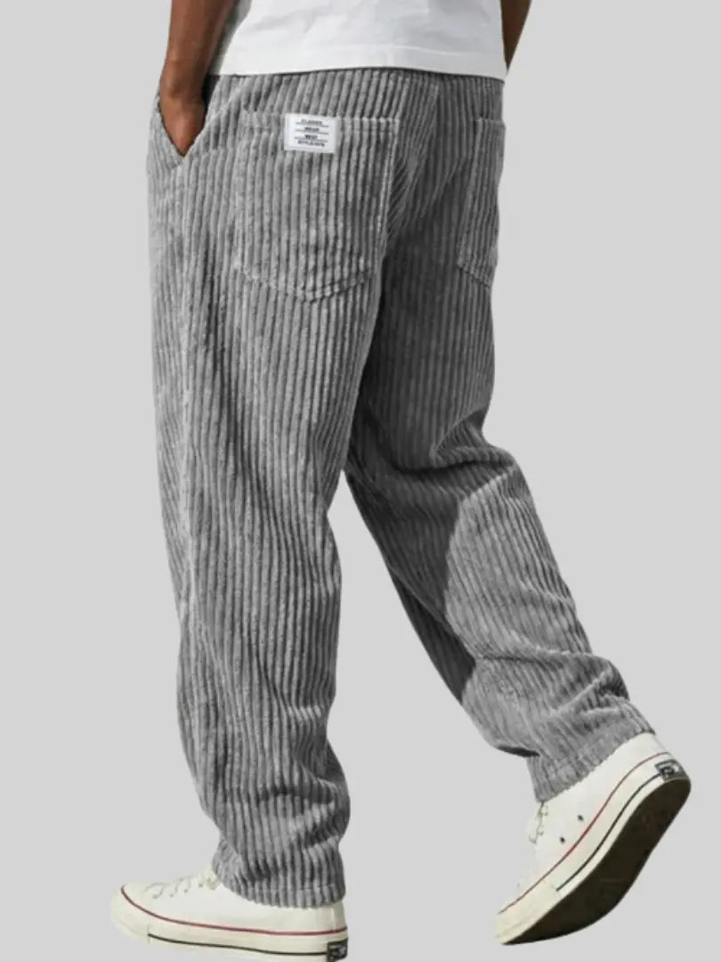 Men corduroy drawstring pants relaxed fit in multiple colours
