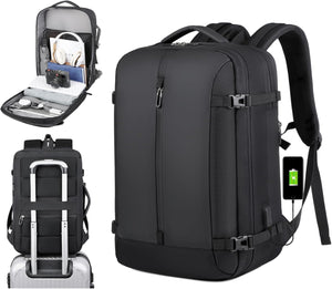 Travel Backpack 40L | Expandable, Waterproof, USB Charging, 17" Laptop