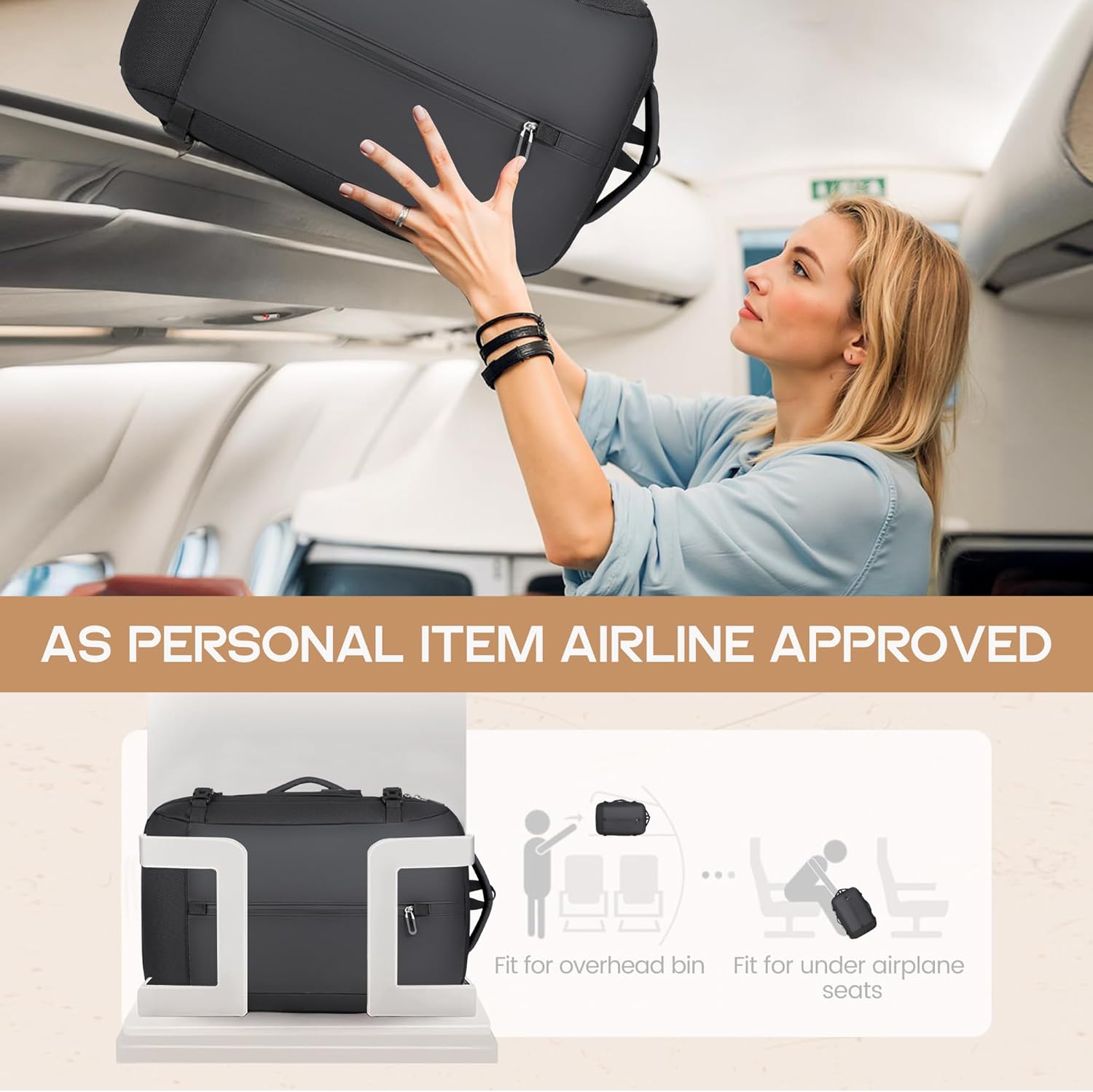 Travel Backpack 40L | Expandable, Waterproof, USB Charging, 17" Laptop