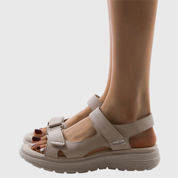 Women's orthopedic sandals with contoured footbed and arch support