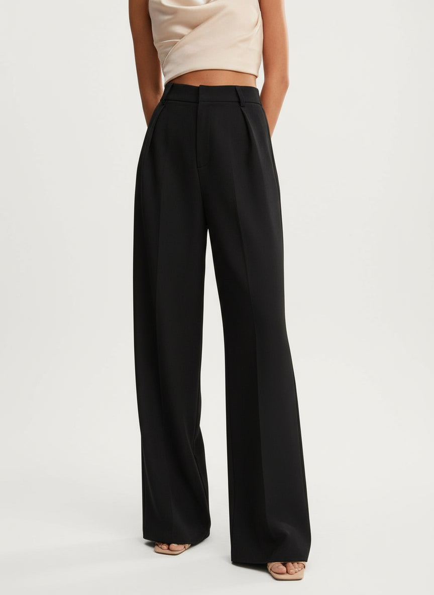 Women's Pants | High Waist Wide Leg | Tailored