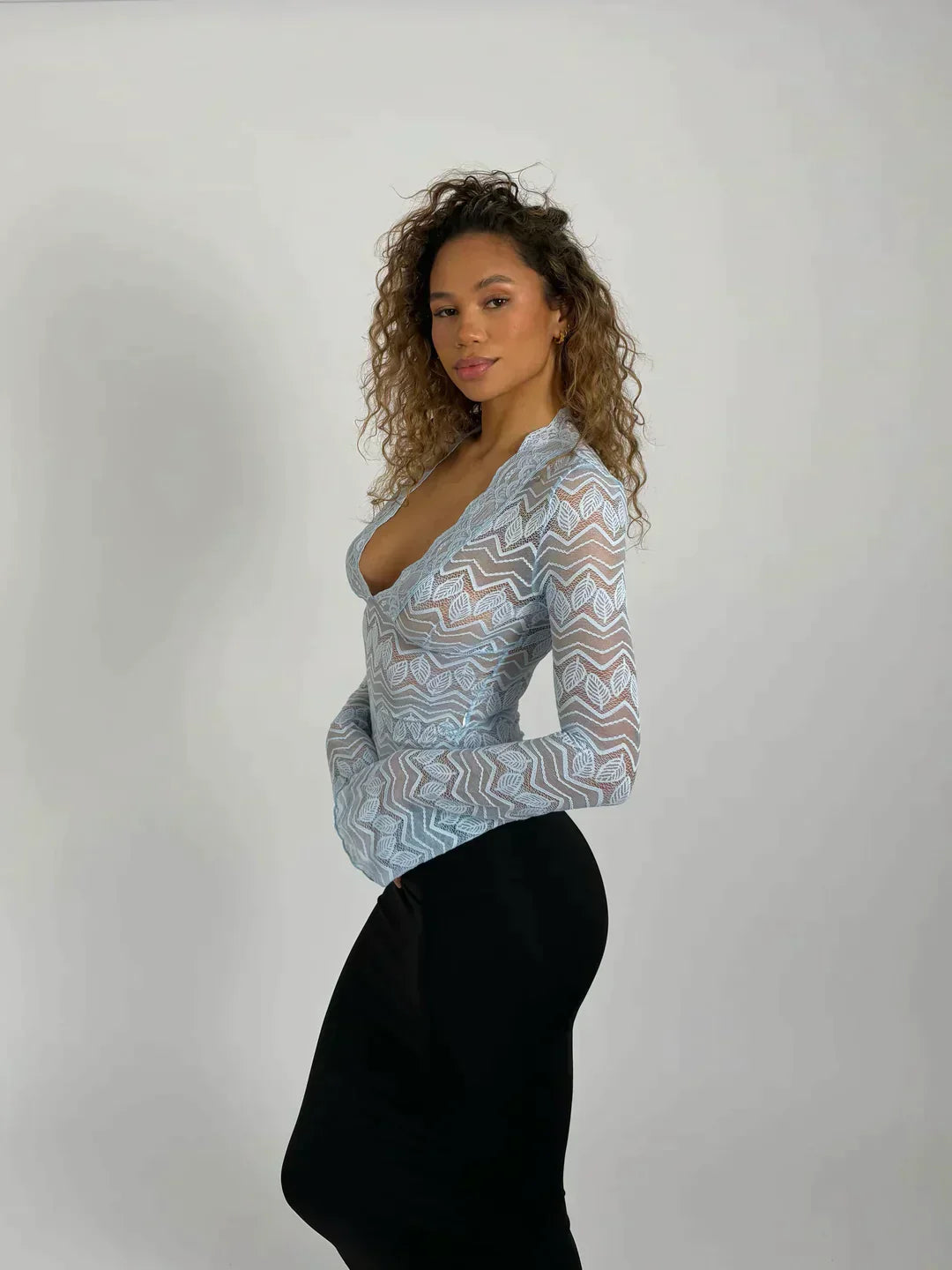 Lace Blouse | Elegant office top, lace fabric | Workwear, casual style