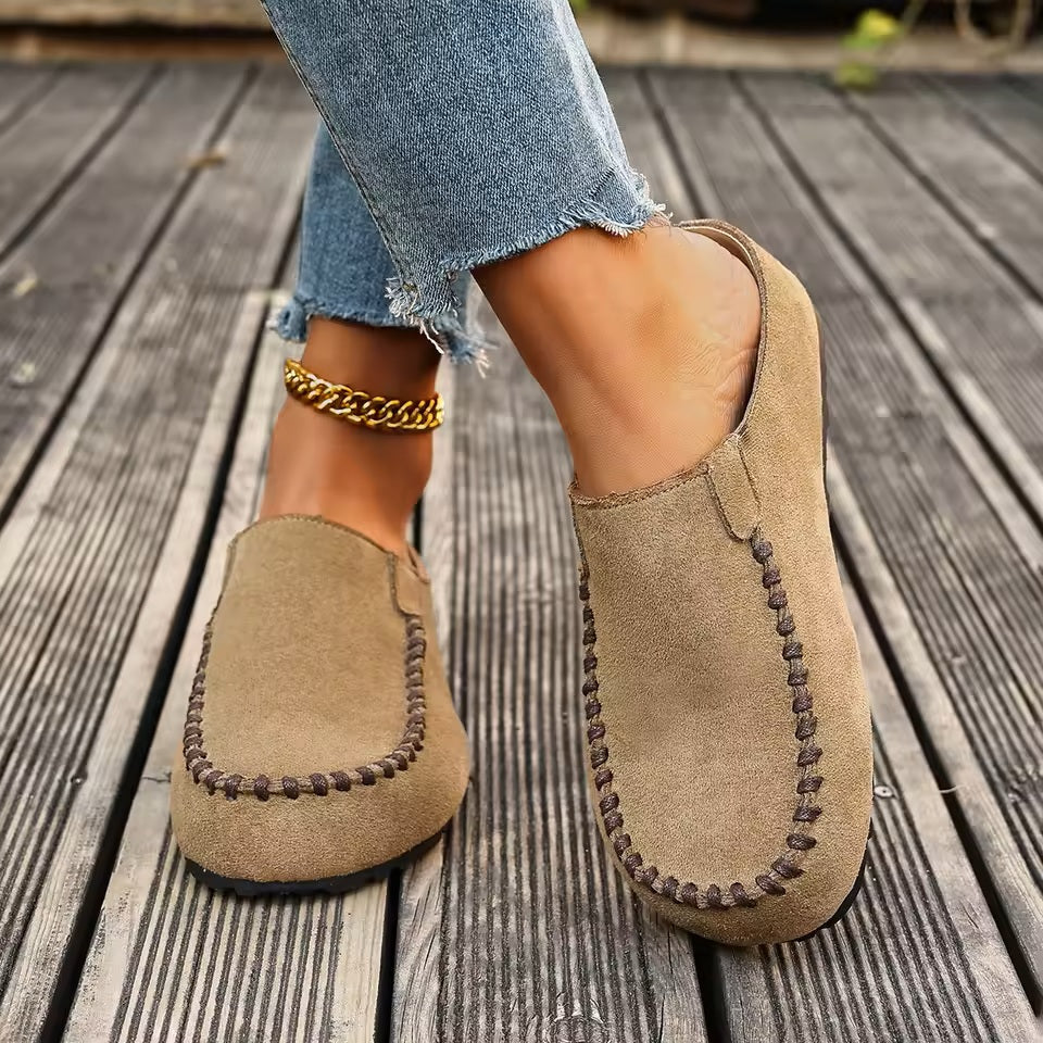 Women cushioned walking shoes lightweight breathable slip-on casual
