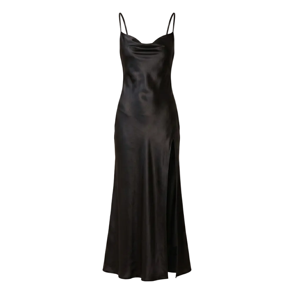Silk Dress | Long Elegant Women's Dress | Side Slit