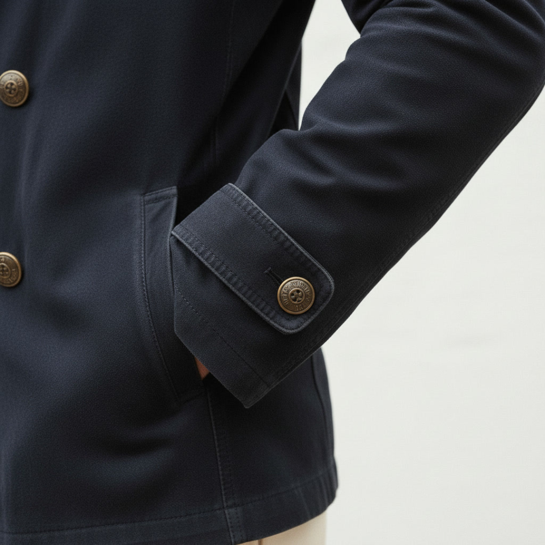Men's Wool Blend Jacket | Double Breasted, Warm | Large Sizes