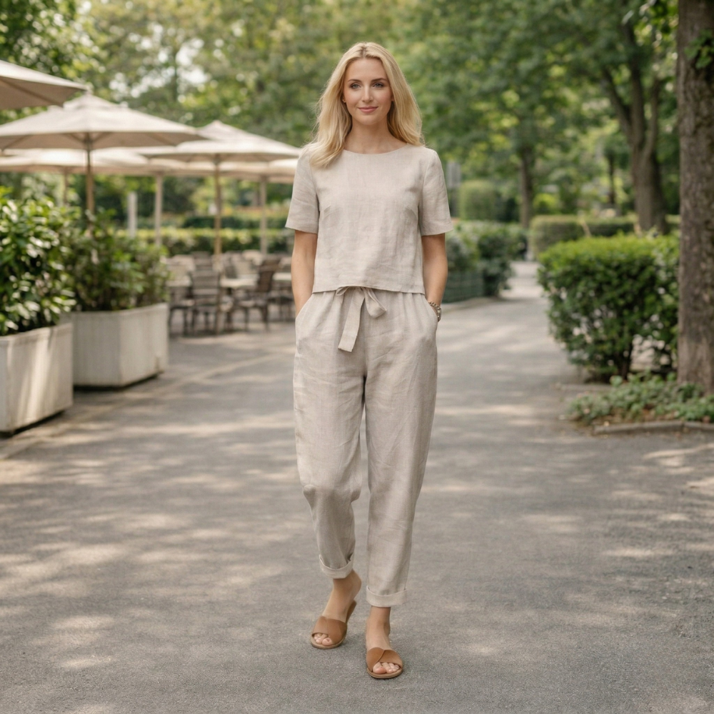 Women's Linen Set | Comfortable Blouse & Pants