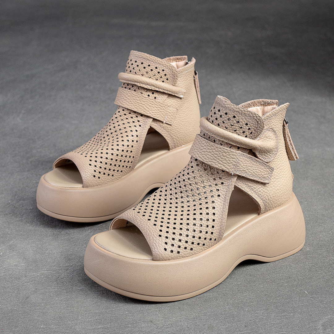 Women's Orthopedic Sandals | Leather, Brown Black Beige
