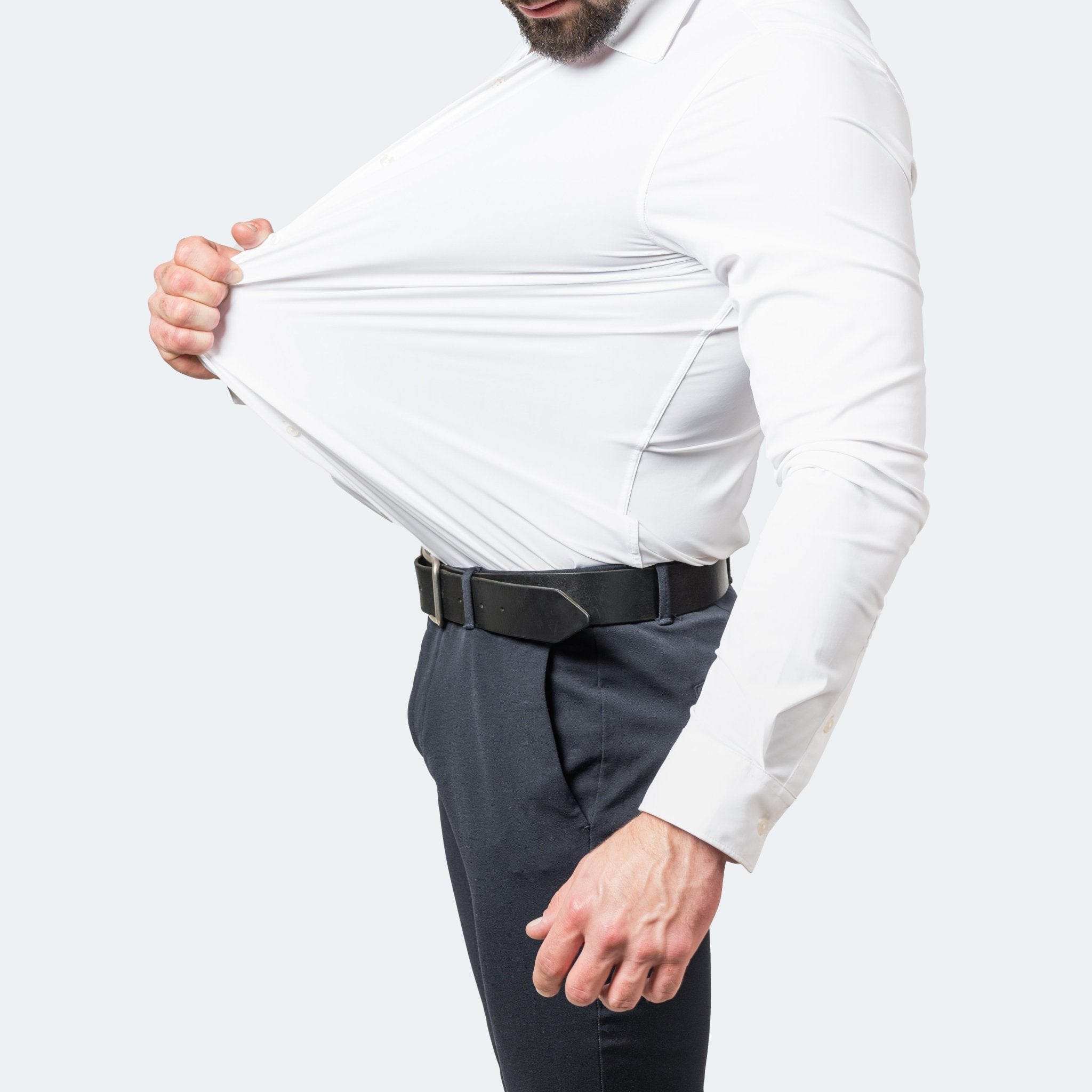Men's Button-Up Shirt | White, Stretch & Iron-Free