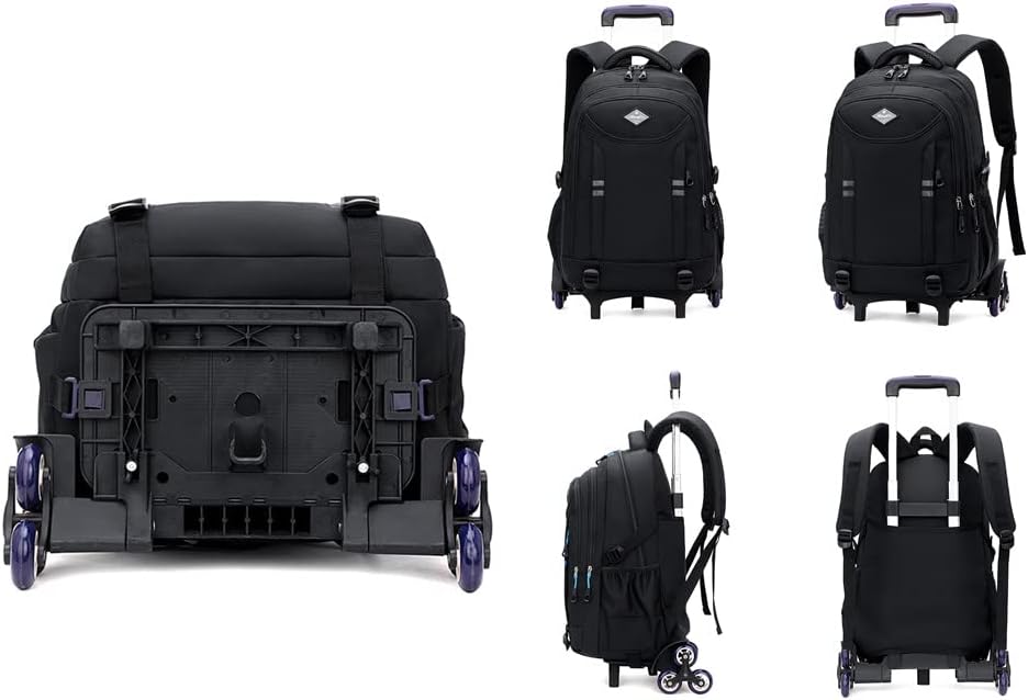 School Rolling Backpack for Boys | Convertible Trolley, 18 Inch