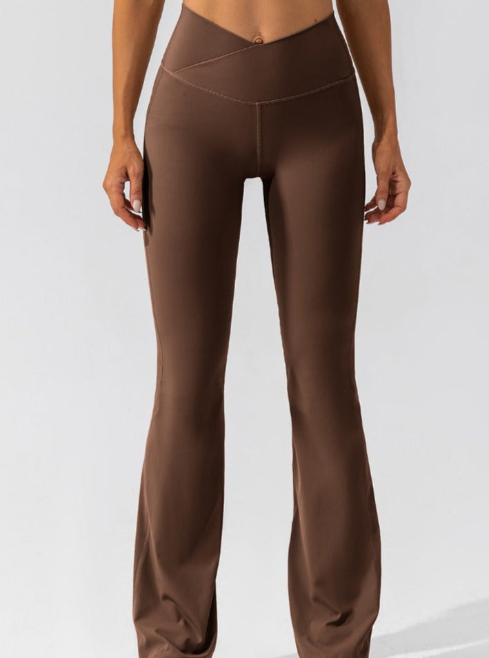 Flare Leggings | High Waisted, Crossover Waist | Stretch, Activewear