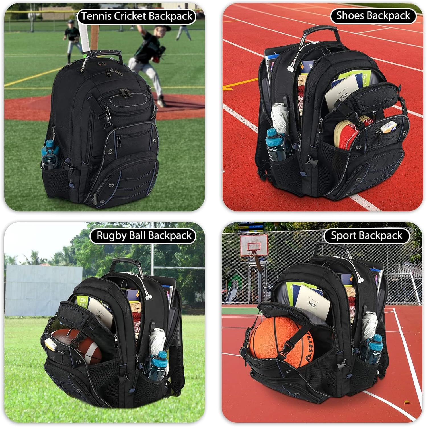 Travel Backpack | 55L Laptop Rucksack, USB Charging & RFID Security