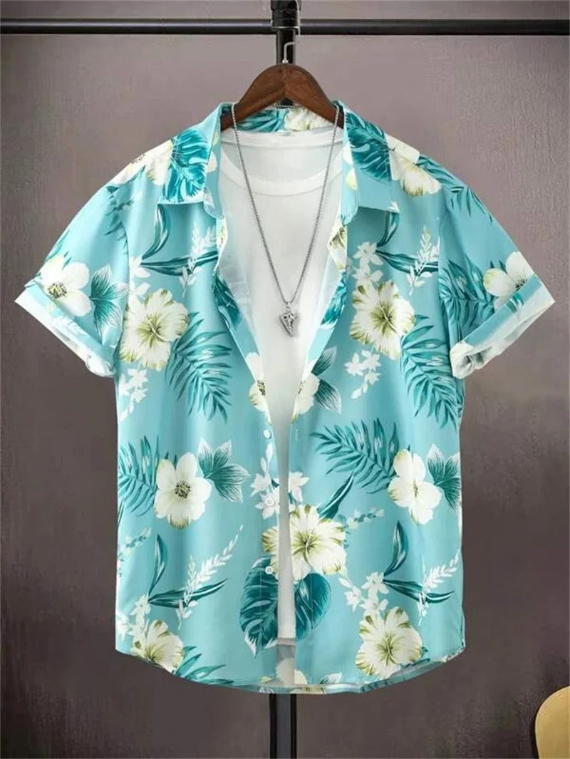 Men's Hawaiian Shirt | Short Sleeve, Tropical Print