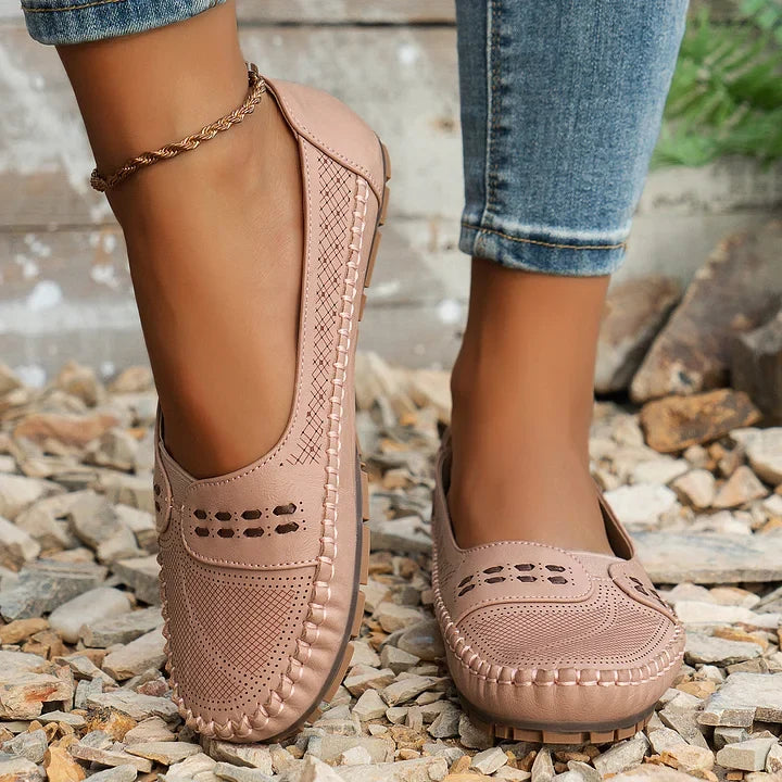 Women's Loafers | Perforated Slip-On, Comfort Breathable