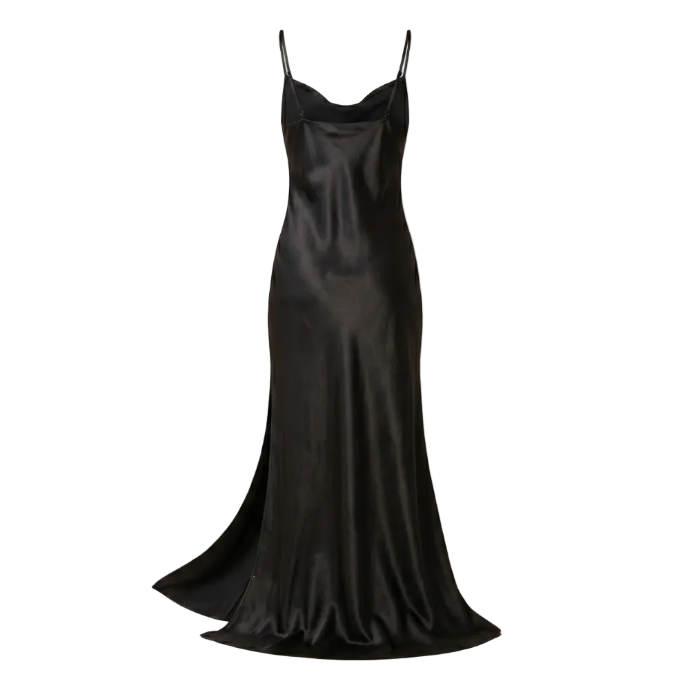 Silk Dress | Long Elegant Women's Dress | Side Slit