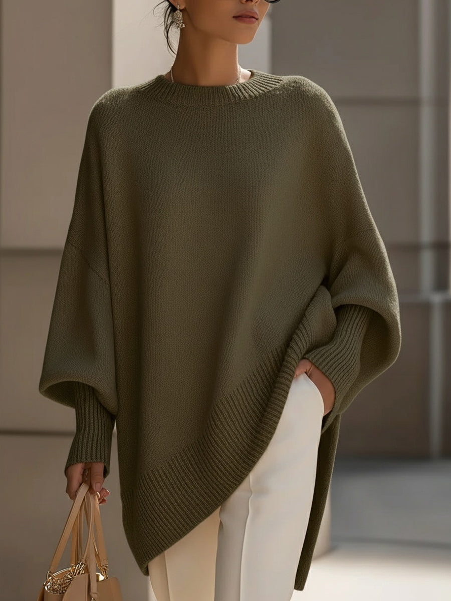 Jumper Dress Women | Oversized Knit, Wide Neck | Drop Shoulder Design