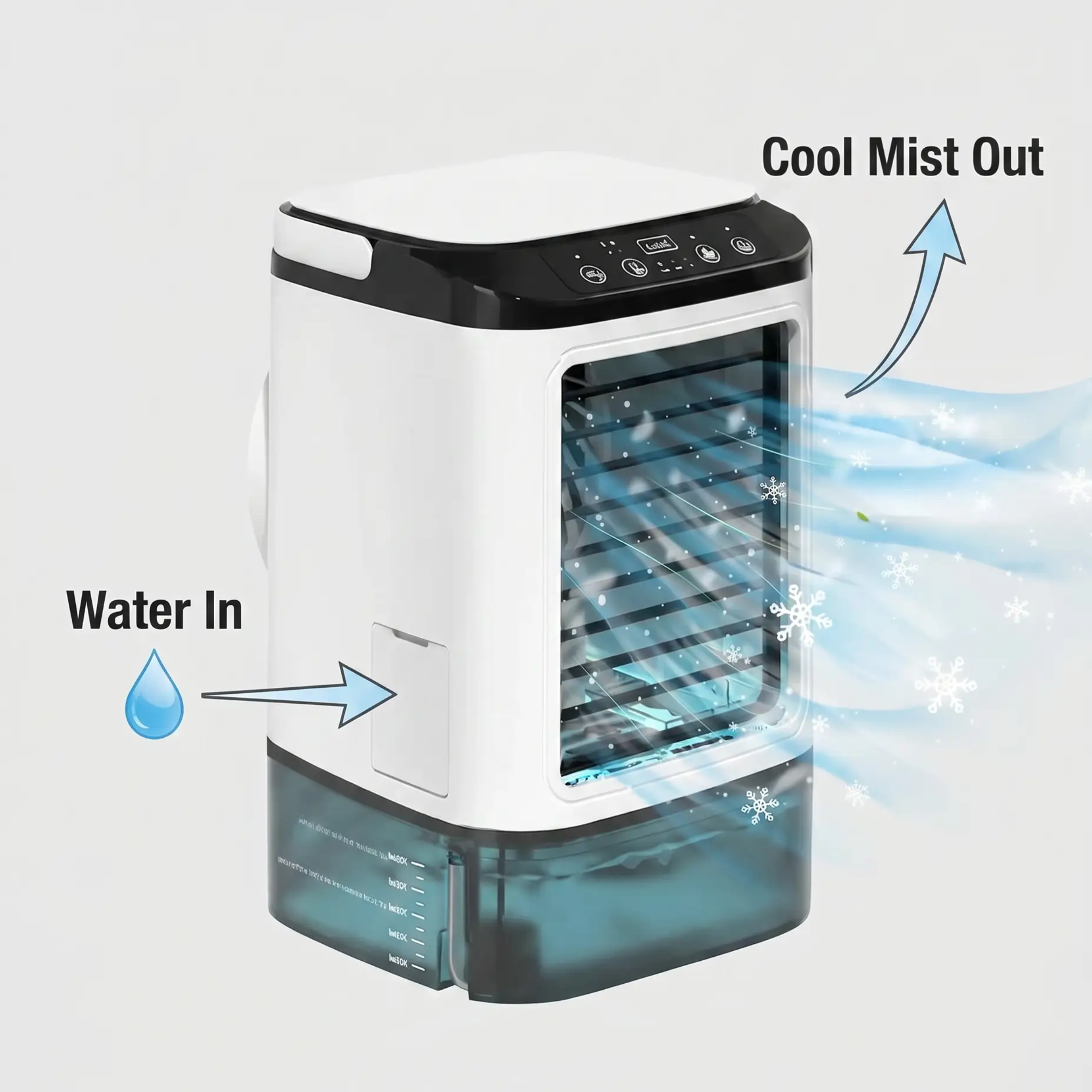 Quinn | Portable Air Conditioner 3-Speed with Ultrasonic Cooling