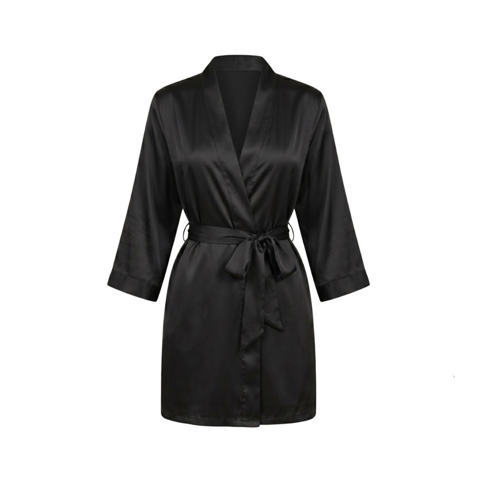 Silk Robe | Noémie | Soft Fabric, Lace Closure