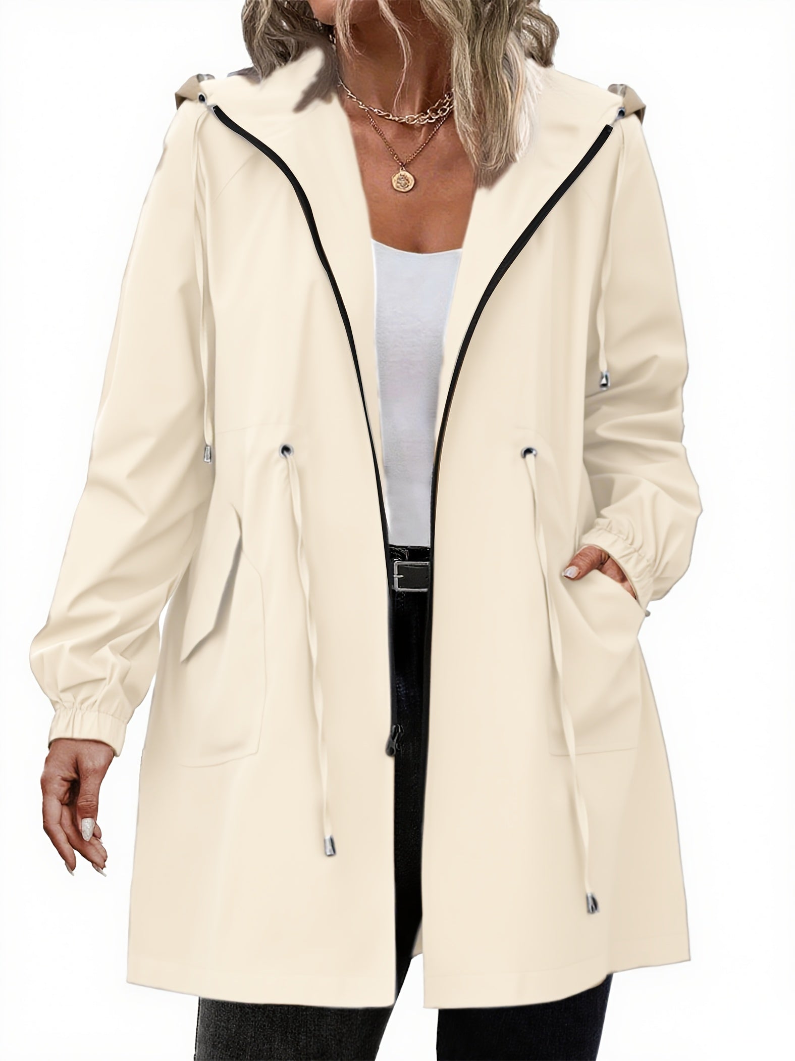 Women's Rain Jacket | Plus Size, Hooded | Lightweight Windproof