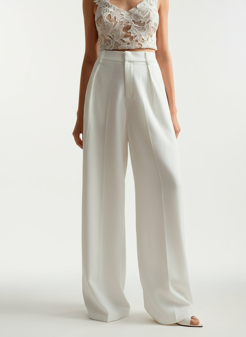 Women's Pants | High Waist Wide Leg | Tailored