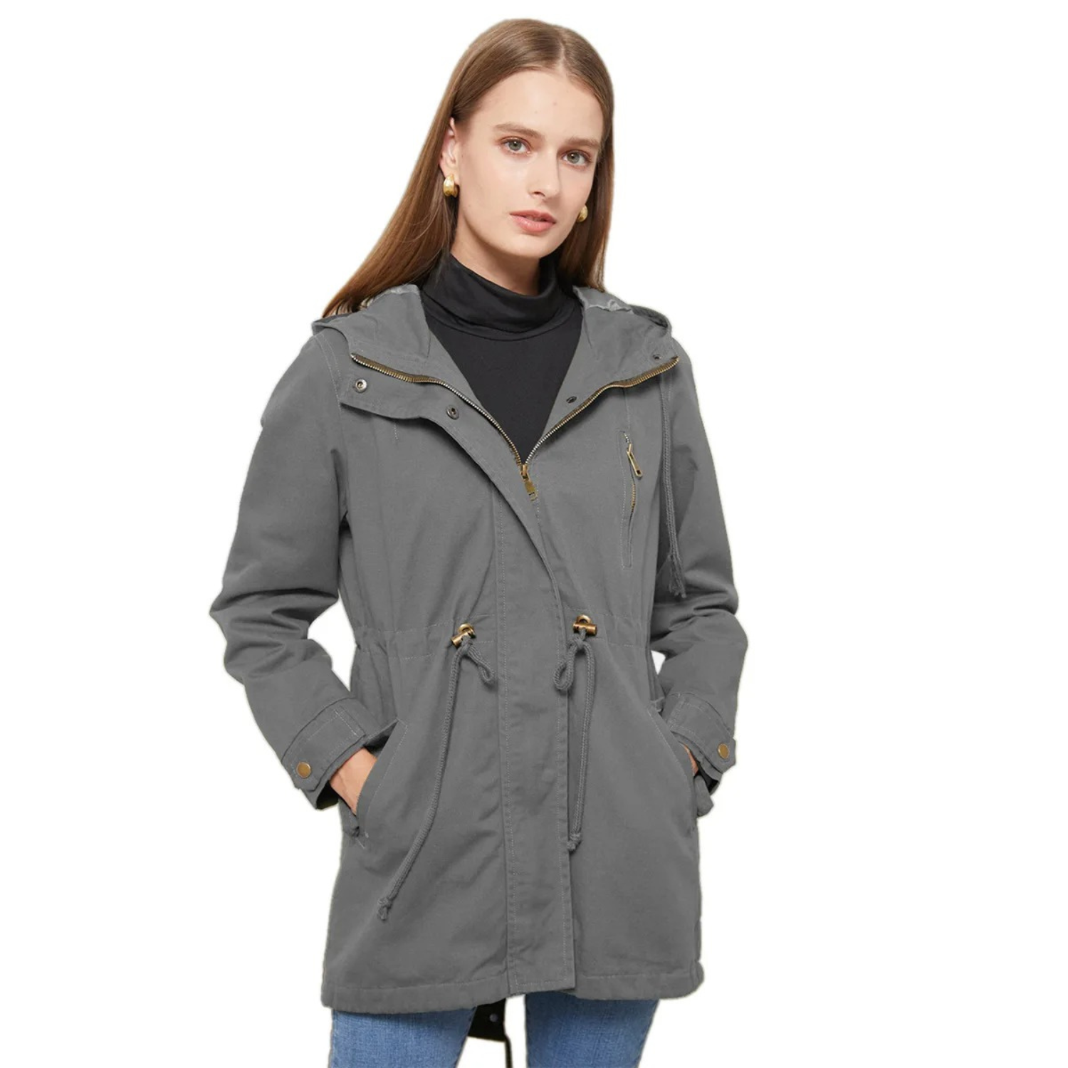 Women's Rain Jacket | Waterproof, Long, Fitted Flare