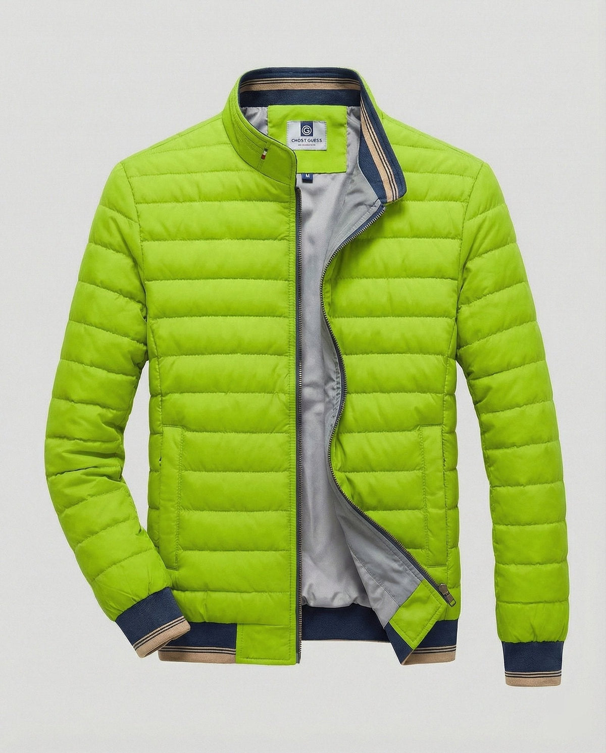 Men Puffer Jacket Stand Collar