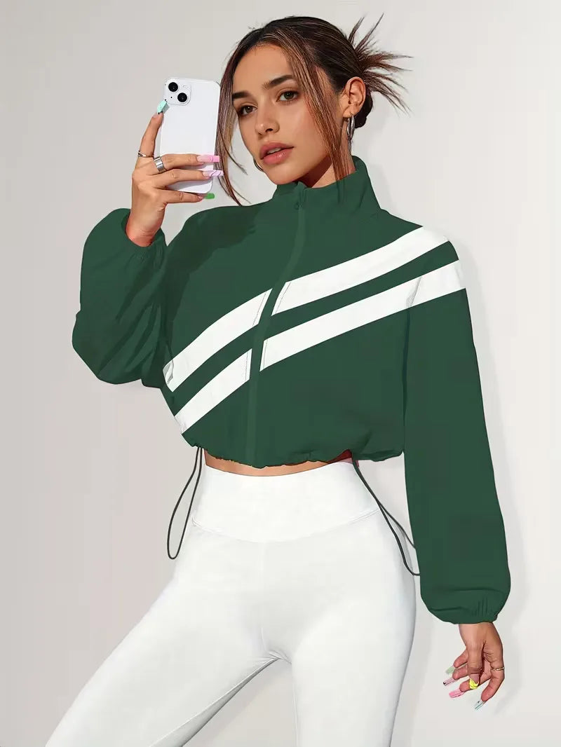 Women's Track Jacket | Oversized Streetwear, Light Blue