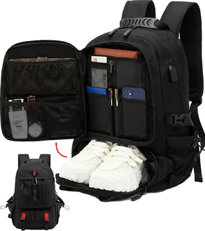 Travel Backpack 60L | Waterproof, Laptop & Shoe Compartments