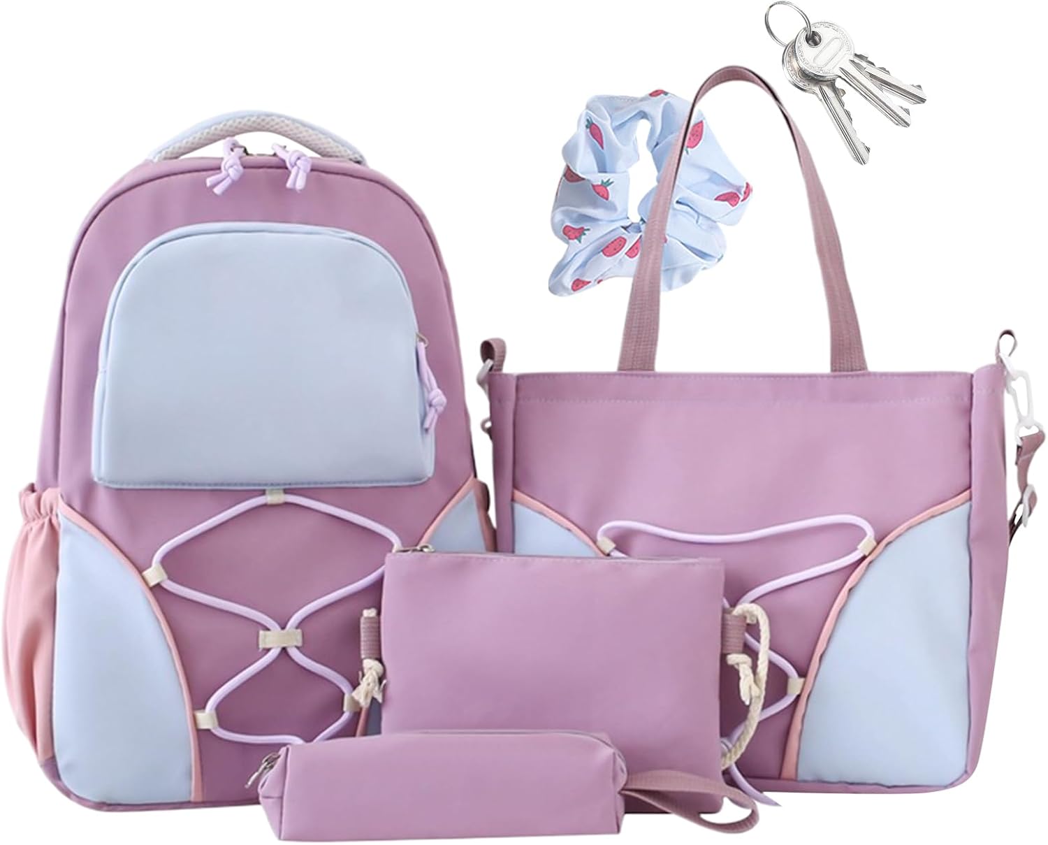 School Bag Set | Large Capacity Student Backpack with Pencil Case & Shoulder Bag