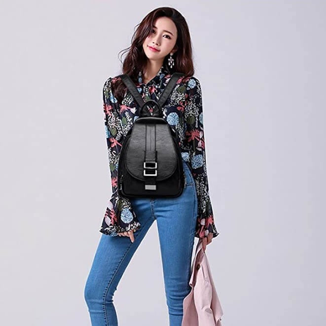 Women's Schoolbag | Waterproof Synthetic, Spacious | 7 Colors