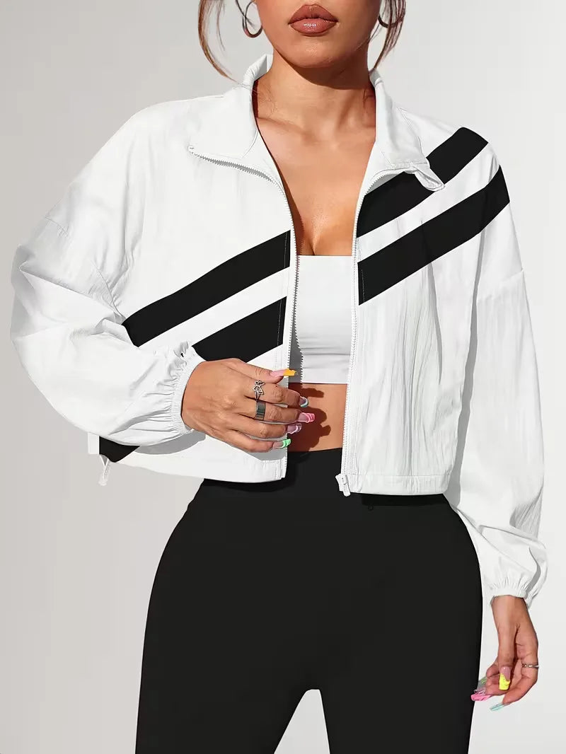 Women's Track Jacket | Oversized Streetwear, Light Blue